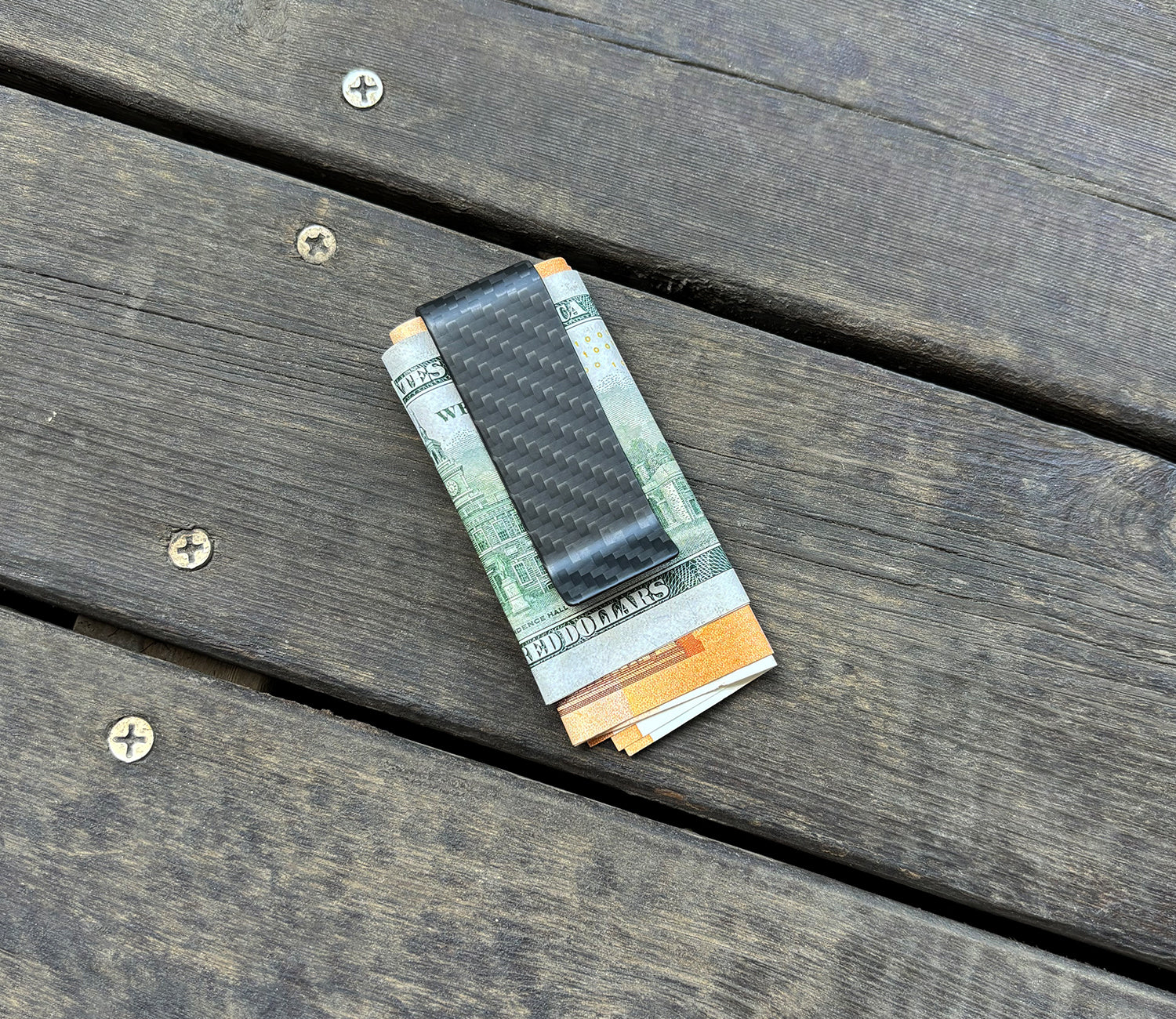 Carbon Fiber Money Clip for Trifold