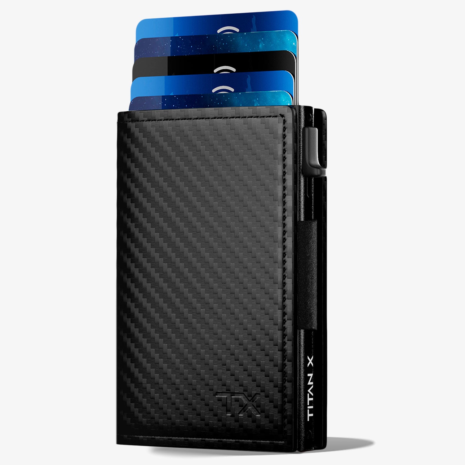 Trifold Edition TITAN X Front View With Cards, Carbon Fiber
