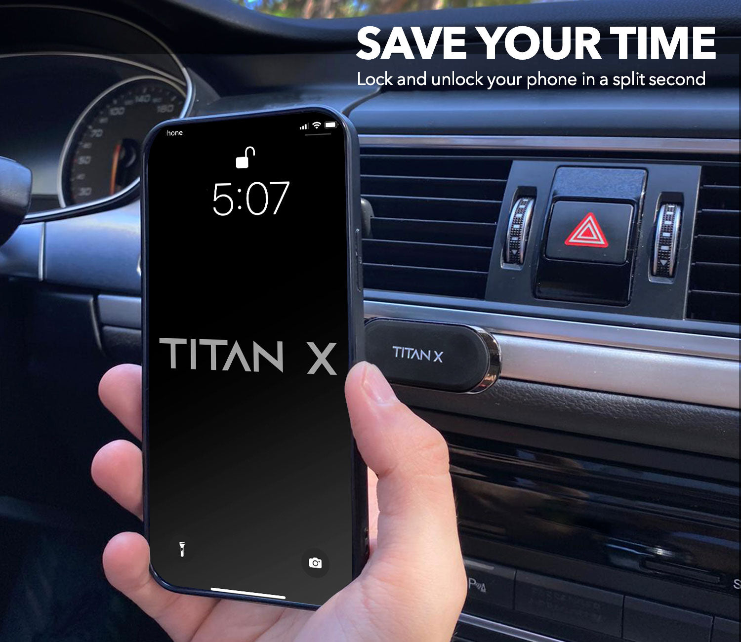 Magnetic Car Mount (Works with every phone and car model)