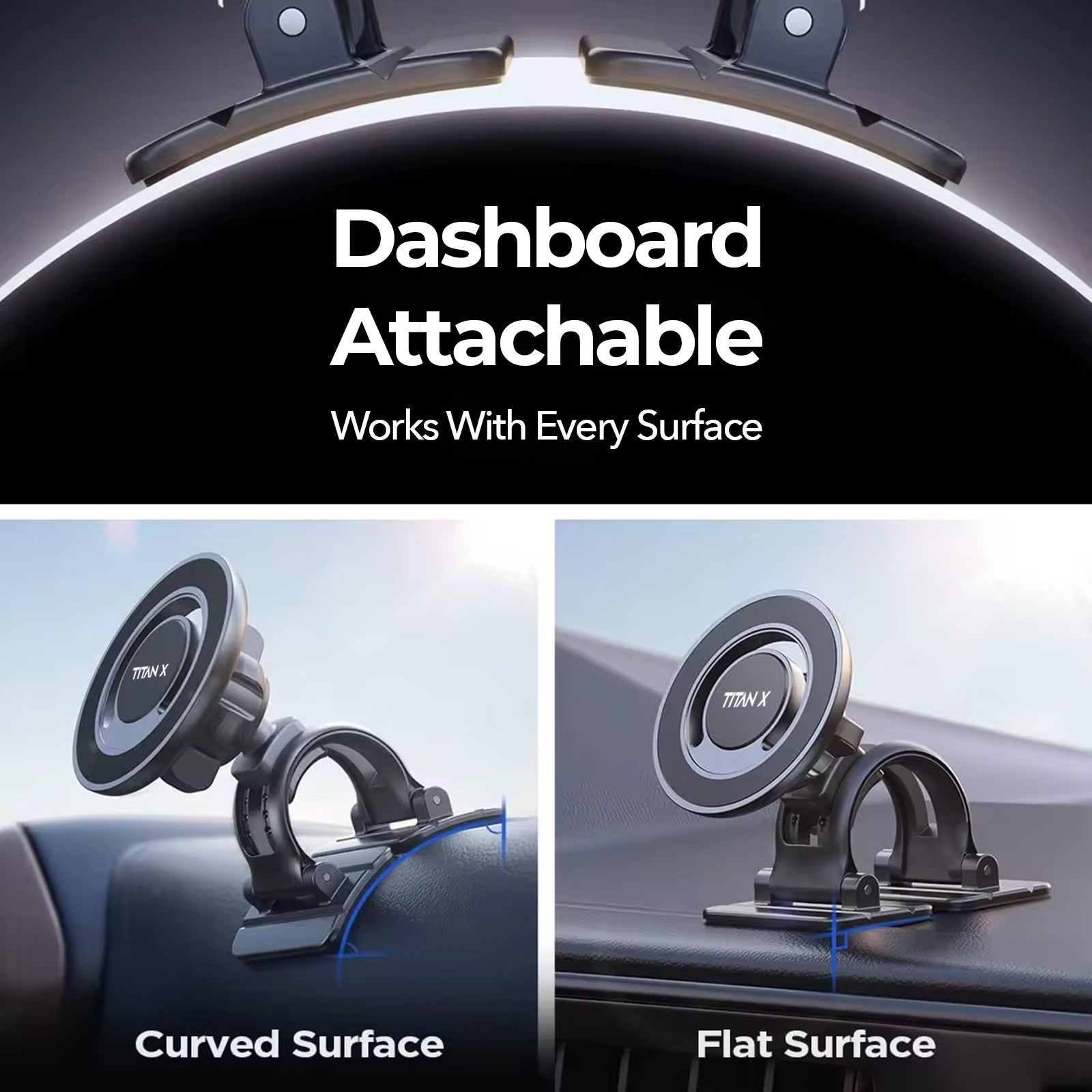 Magnetic Phone Mount I Works With All Phones
