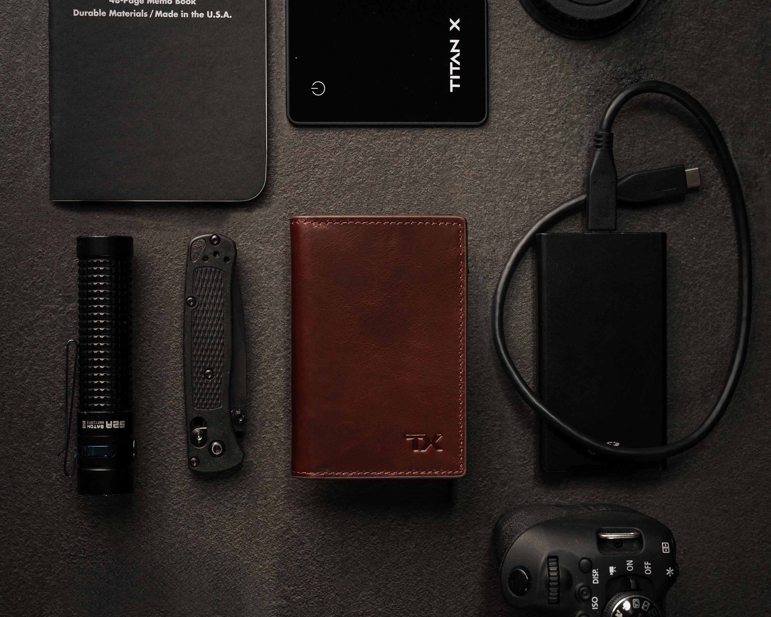 titan x wallet bifold edition in dark brown