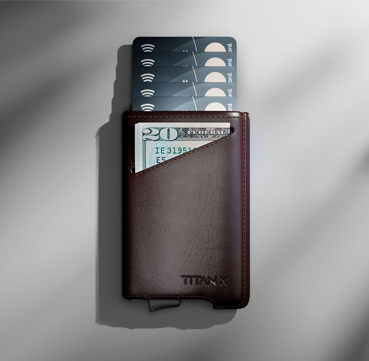 Hybrid Wallet | RFID-blocking Metal & Leather Wallet