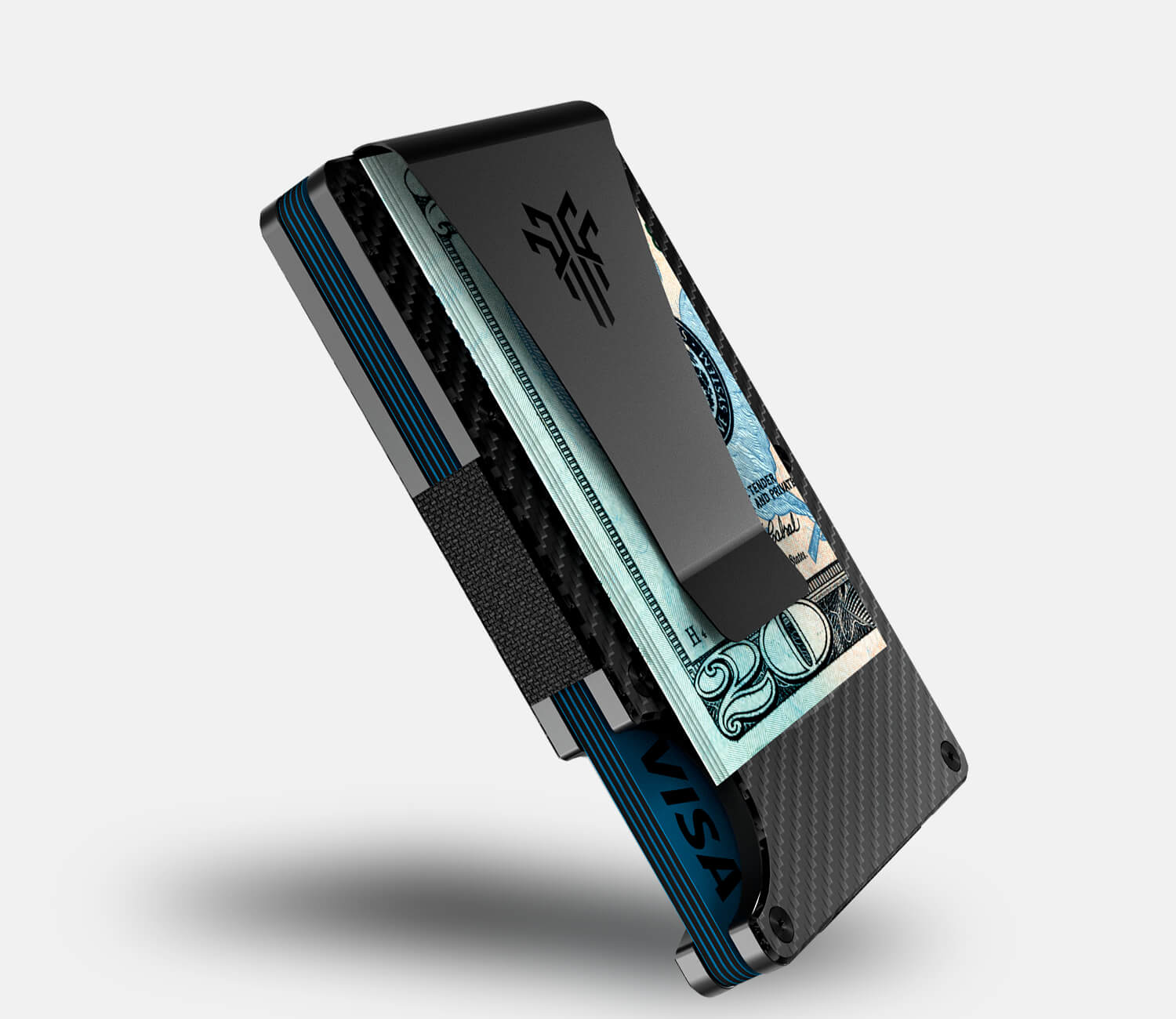 TITAN X Wallet Money Clip Carbon Fiber | Minimalist Slim Metal anti RFID Wallet For Men | Front Pocket Minimalist and Slim