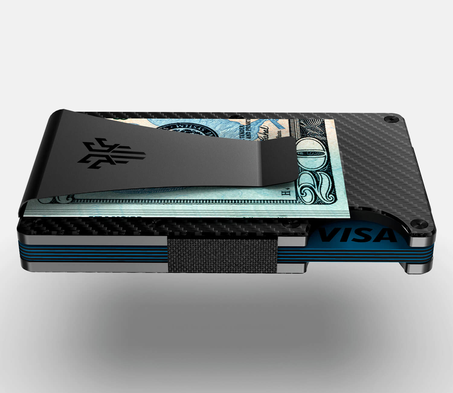 TITAN X Wallet Money Clip Carbon Fiber | Minimalist Slim Metal anti RFID Wallet For Men | Front Pocket Minimalist and Slim