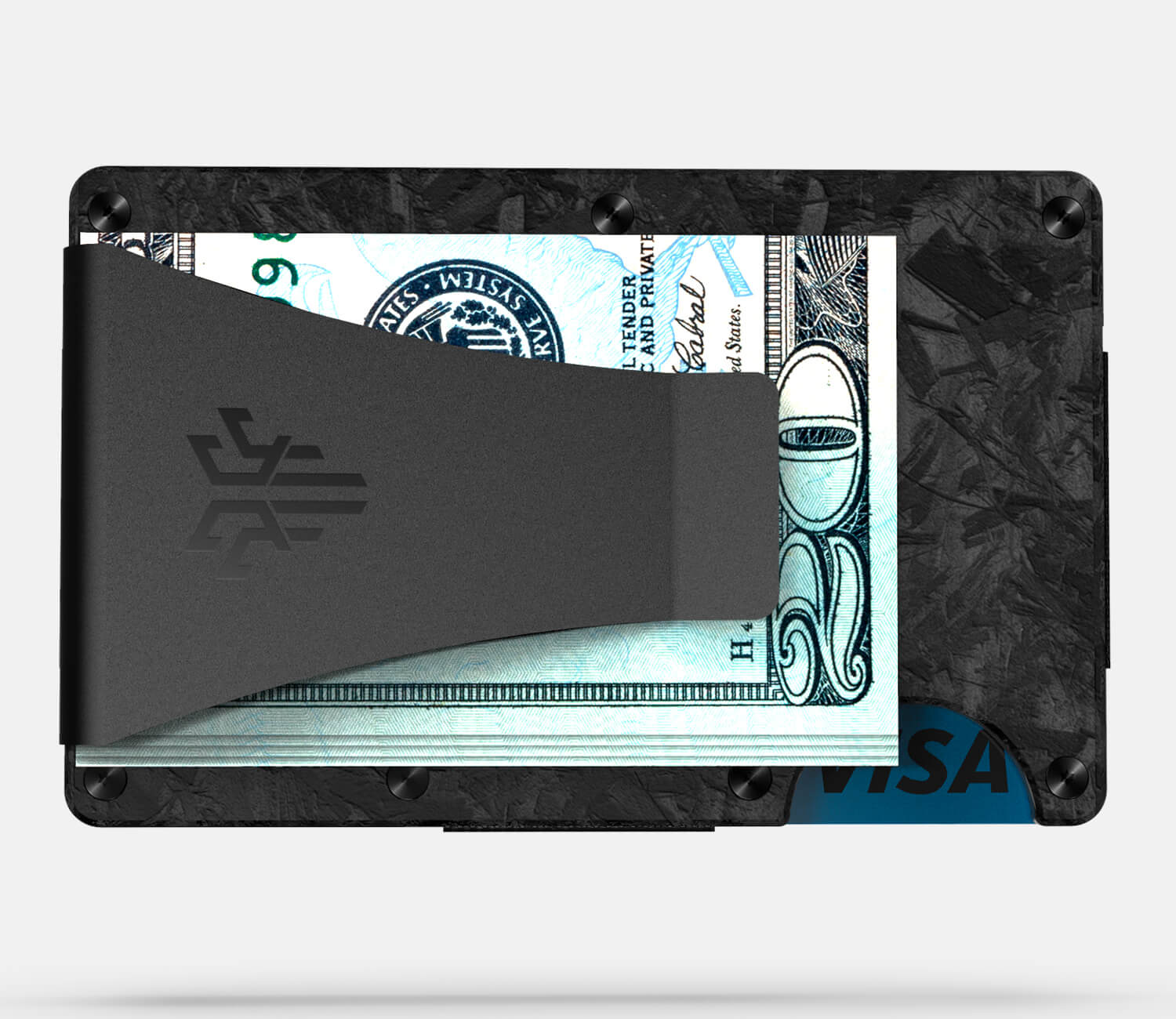 TITAN X Wallet Money Clip Forged Carbon | Minimalist Slim Metal anti RFID Wallet For Men | Front Pocket Minimalist and Slim